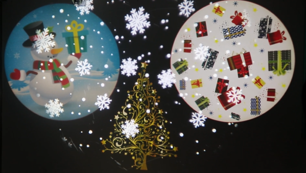 Christmas snowflake gobo projector light