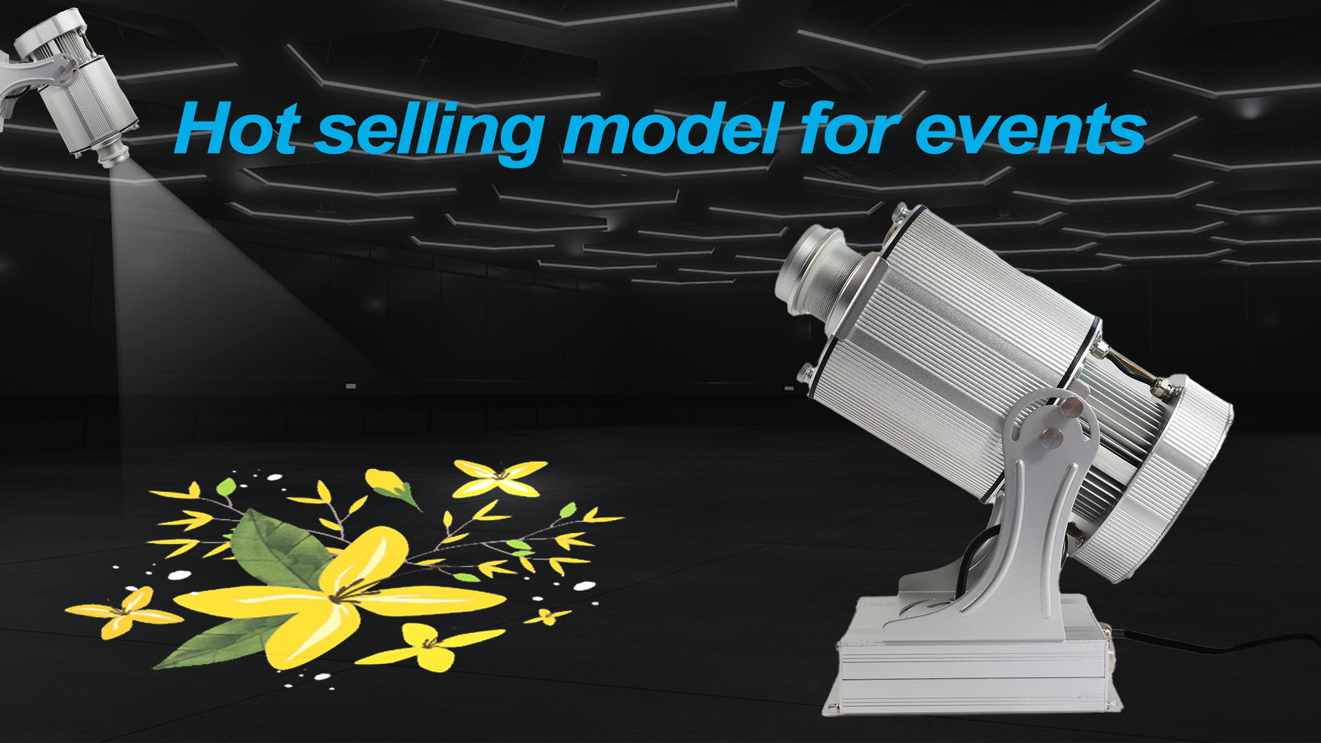 LD-80S-IP gobo projector and light detail display